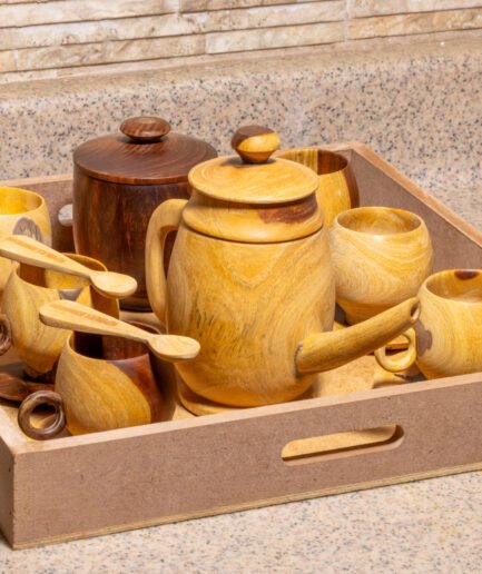 Juego de tazas de café en madera (set x6)