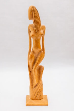 Faceless Doll Sculpture, Figure and Home Decorative Accessory, handmade, made of guayacan wood, 10 and 17 inches.