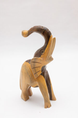 Elephant Sculpture, Figurine and Decorative Home Accessory, handmade, made of guayacan wood, 10 and 17 inches.