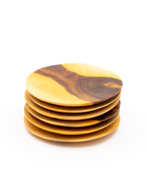 Set of coffee cups, handmade from guayacan wood, and long-lasting